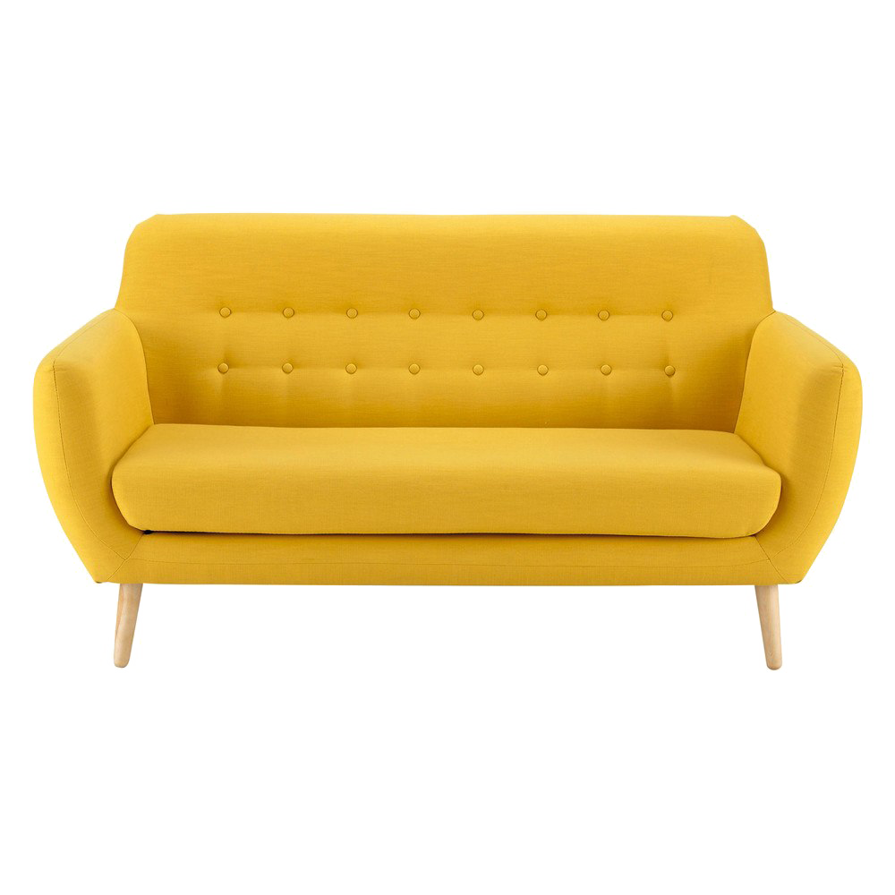 Yellow Sofa PNG Transparent Image 1
